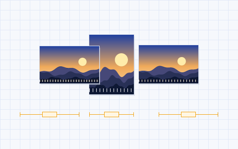 A stack of pictures scaled to one size